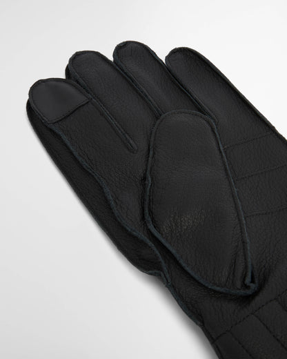 Barbour Mens Leather Utility Gloves - Black | CHO | Designer Mens Gloves