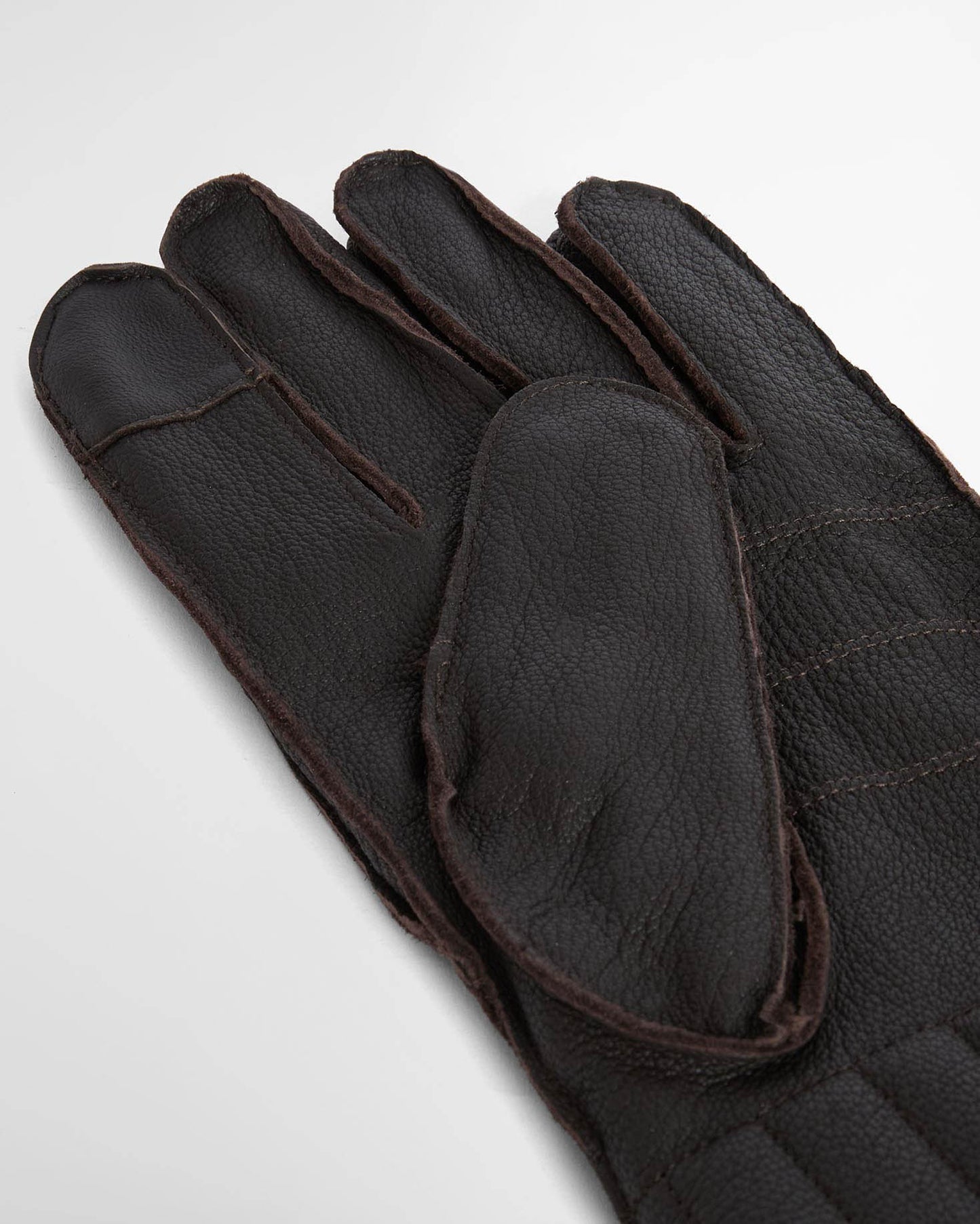 Barbour Mens Leather Utility Gloves - Brown | CHO | Designer Mens Gloves