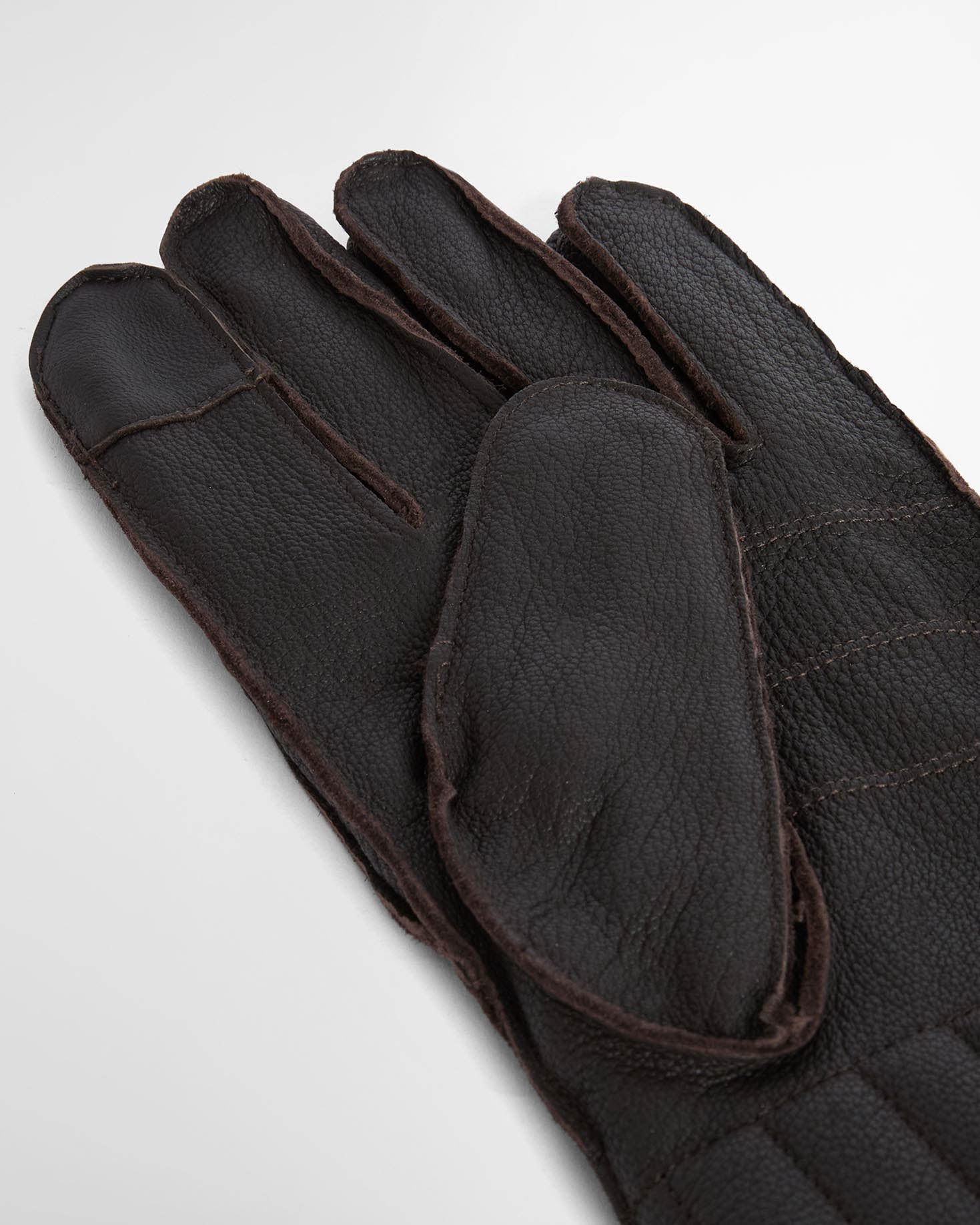 Barbour Mens Leather Utility Gloves - Brown | CHO | Designer Mens Gloves