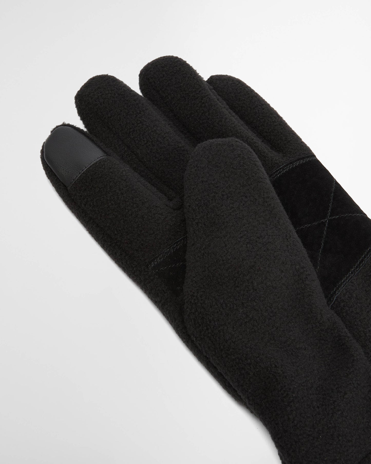 Barbour Coalford Mens Fleece Gloves - Black | CHO | Designer Mens Gloves