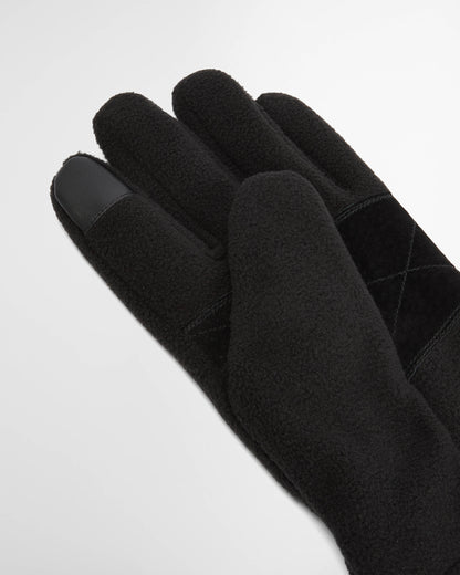 Barbour Coalford Mens Fleece Gloves - Black | CHO | Designer Mens Gloves