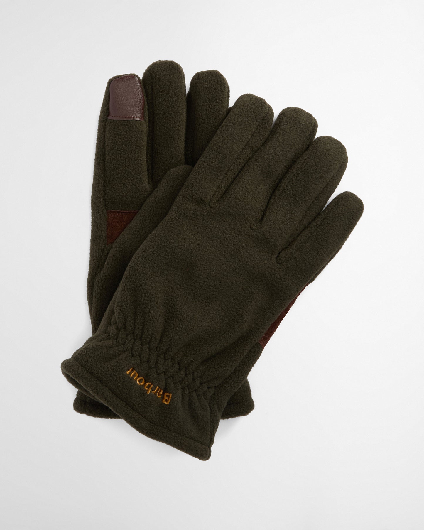 Barbour Coalford Mens Fleece Gloves - Olive - CHO - Designer Mens Gloves