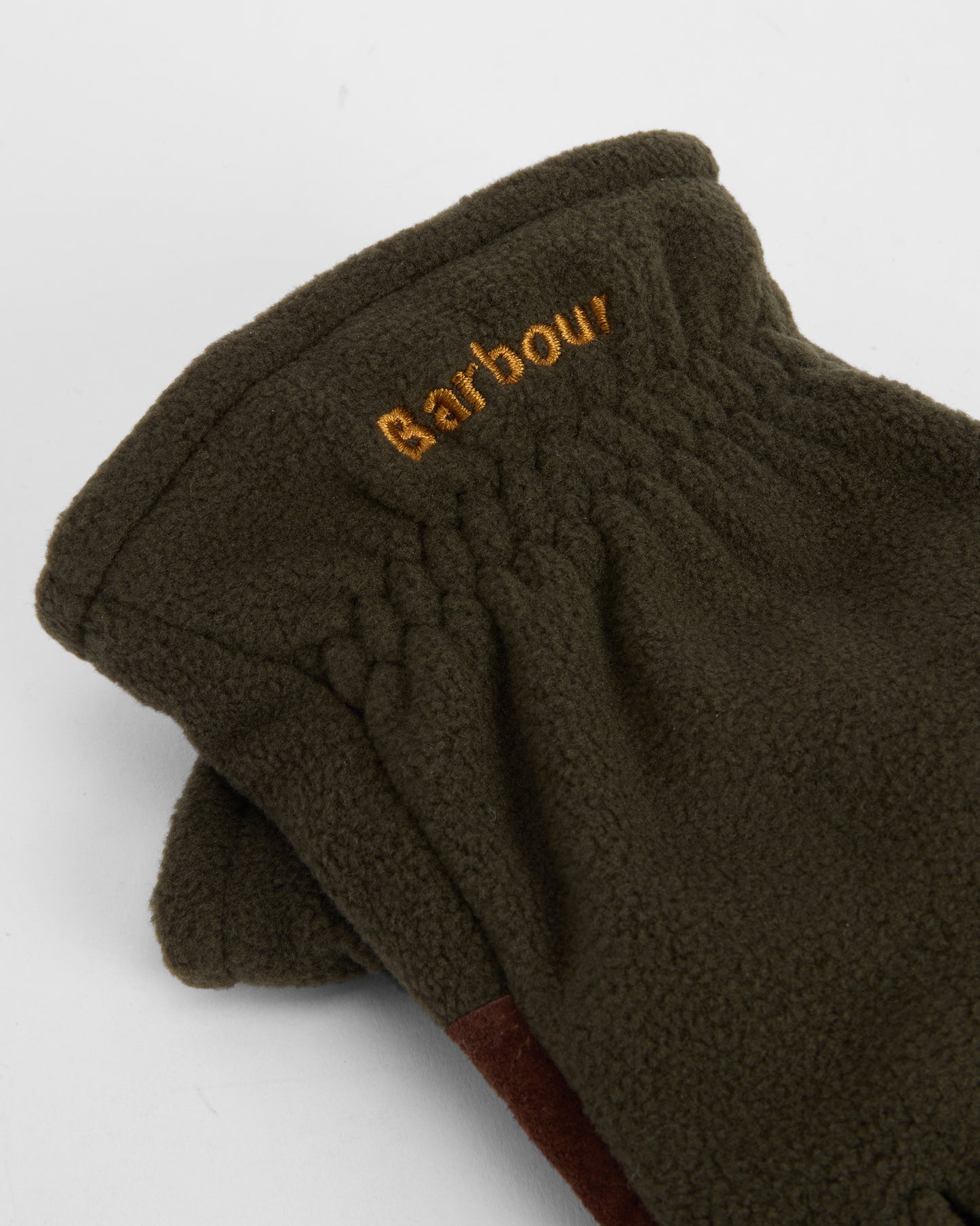 Barbour Coalford Mens Fleece Gloves - Olive - CHO - Designer Mens Gloves