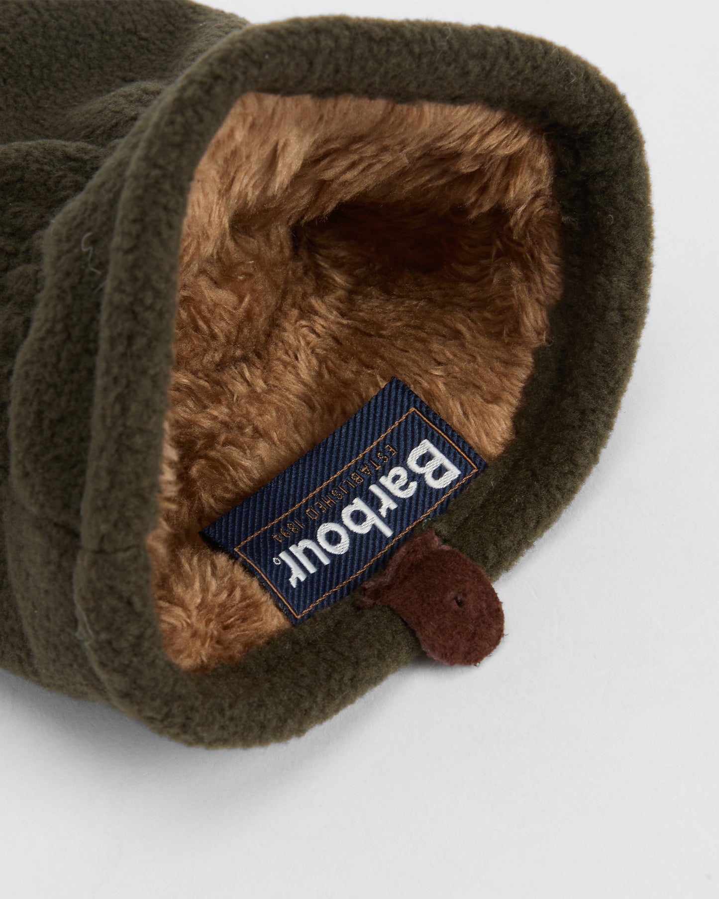 Barbour Coalford Mens Fleece Gloves - Olive - CHO - Designer Mens Gloves