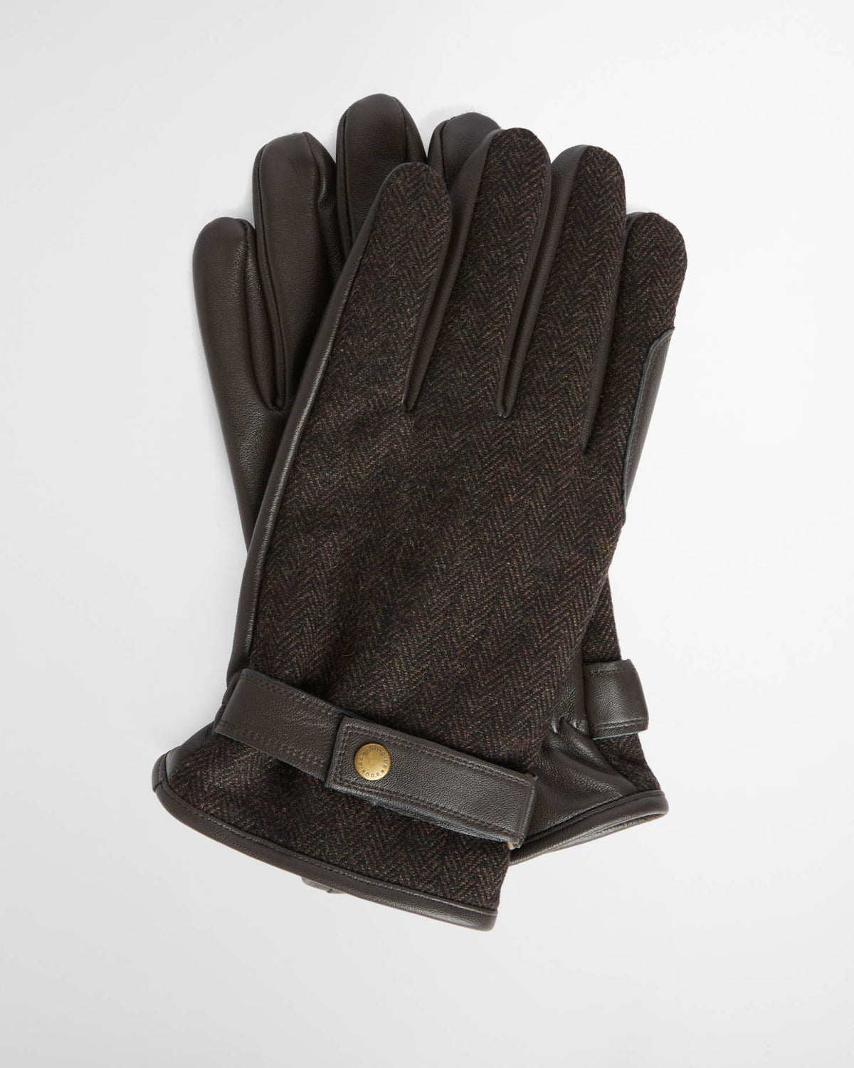 Barbour Barlow Mens Gloves - Brown, Front.