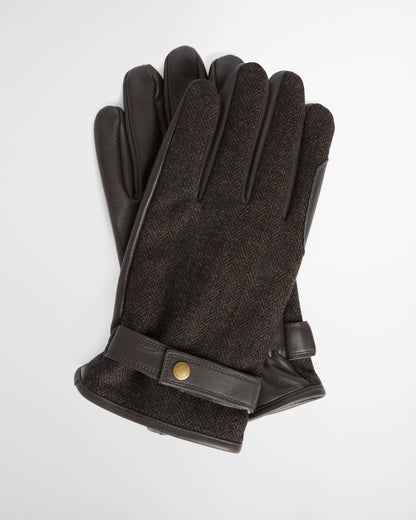 Barbour Barlow Mens Gloves - Brown, Front.