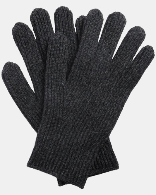 Barbour Danforth Mens Knitted Gloves - Charcoal | CHO | Designer Mens Gloves