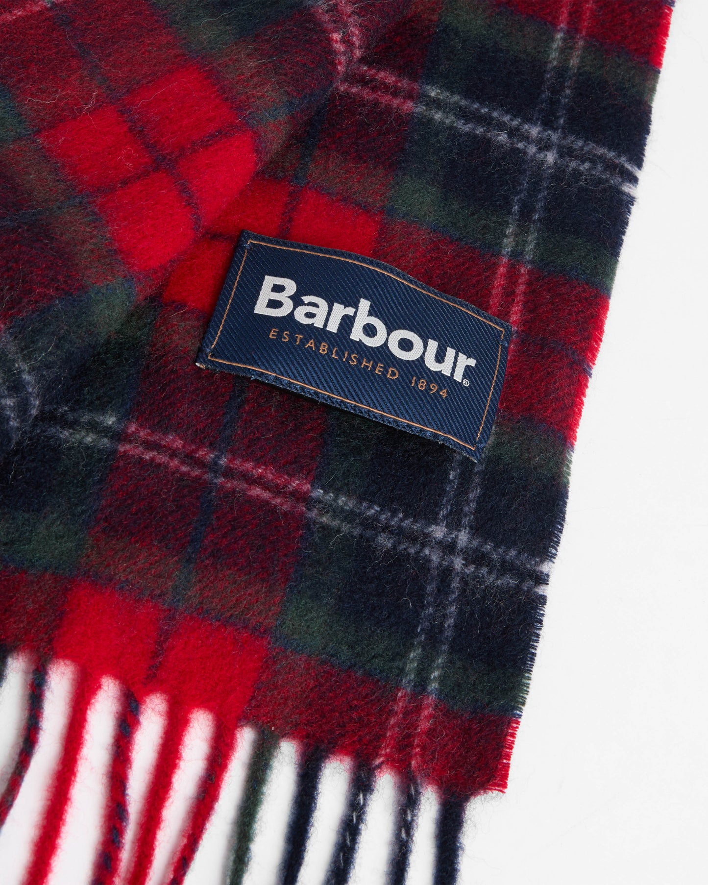 Barbour Tartan Mens Scarf & Glove Gift Set - Red Spruce | CHO | Designer Mens Clothing Accessories