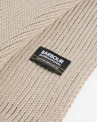 Barbour International Sweeper Legacy Mens Beanie & Scarf Gift Set - Concrete | CHO | Designer Mens Gift Sets