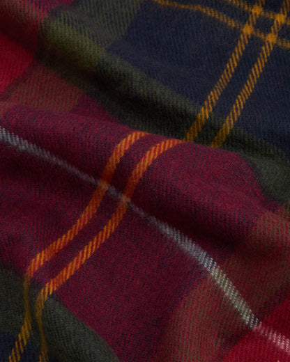 Barbour Mens Swinton Beanie & Galingale Scarf Gift Set - Winterberry Tartan