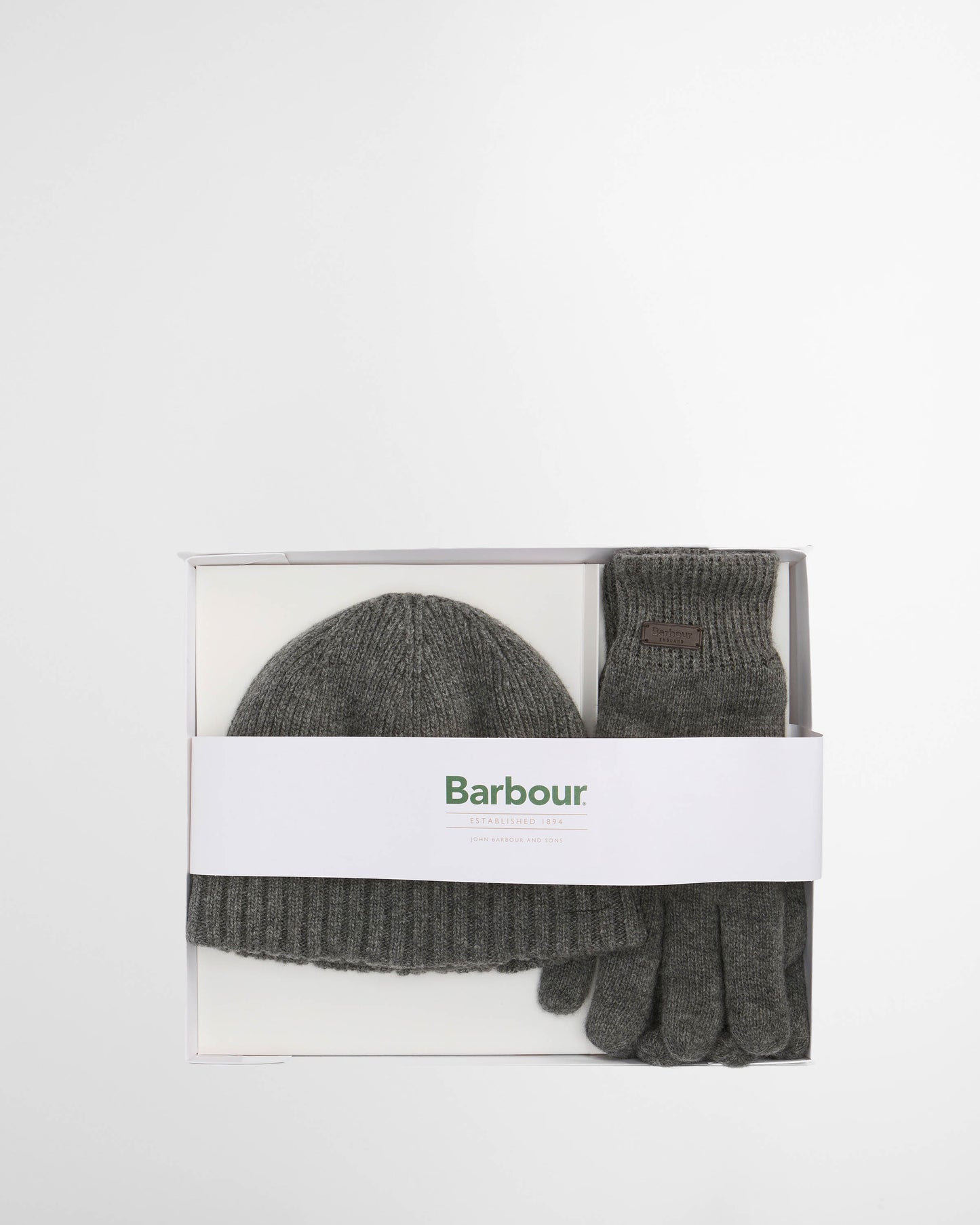 Barbour Carlton Beanie & Gloves Mens Gift Set - Dark Green | CHO | Designer Mens Gift Sets