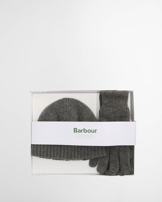 Barbour Carlton Beanie & Gloves Mens Gift Set - Dark Green | CHO | Designer Mens Gift Sets