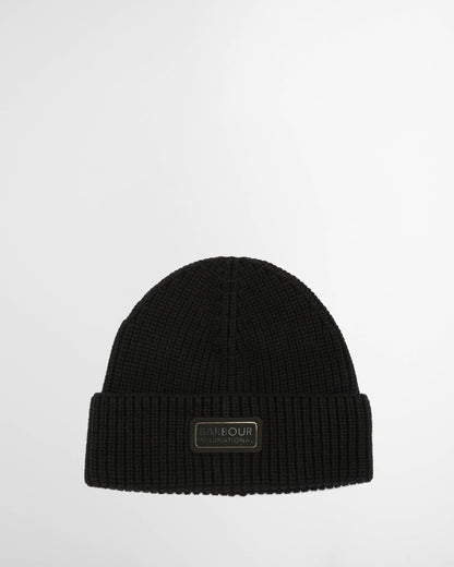 Barbour International Sweeper Mens Beanie & Scarf Gift Set - Black | CHO | Designer Mens Beanies