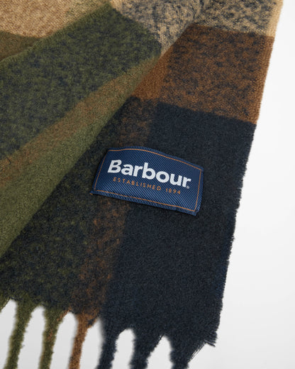 Barbour Westerdale Mens Beanie & Scarf Gift Set - Olive/Navy | CHO | Designer Mens Clothing Accessories