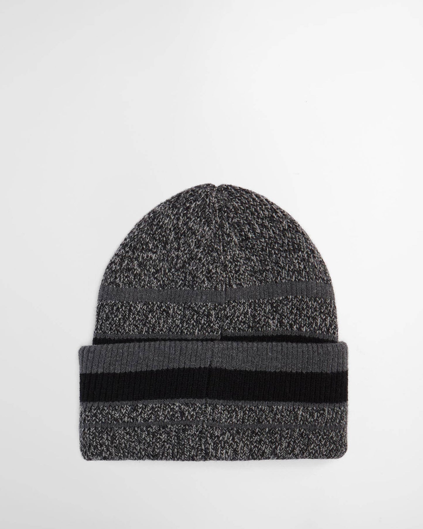 Barbour International Mens Boston Beanie & Scarf Gift Set - Black/Grey