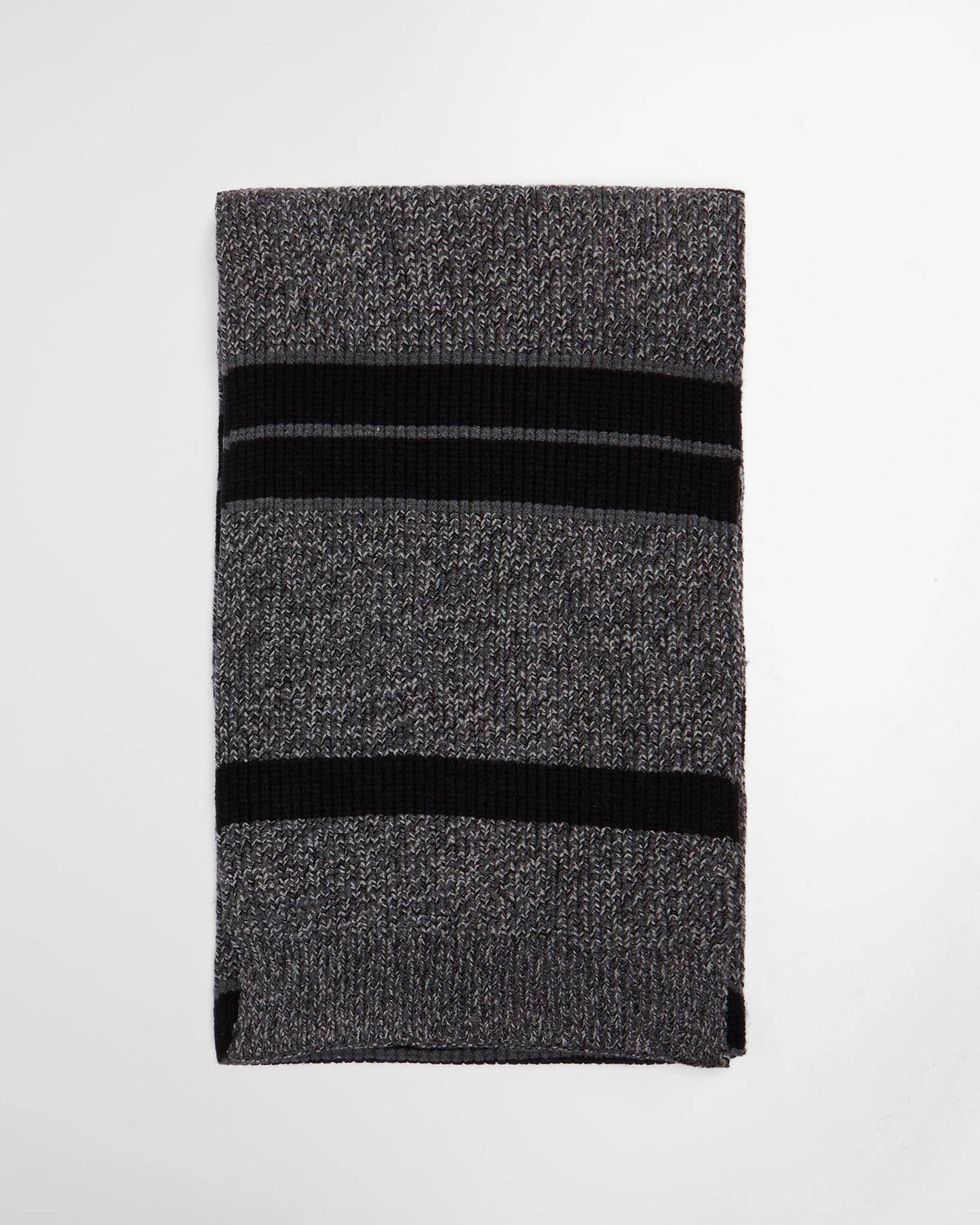Barbour International Mens Boston Beanie & Scarf Gift Set - Black/Grey