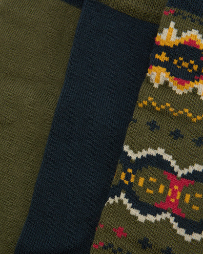 Barbour Case Mens Fair Isle Sock Gift Box - Classic Tartan