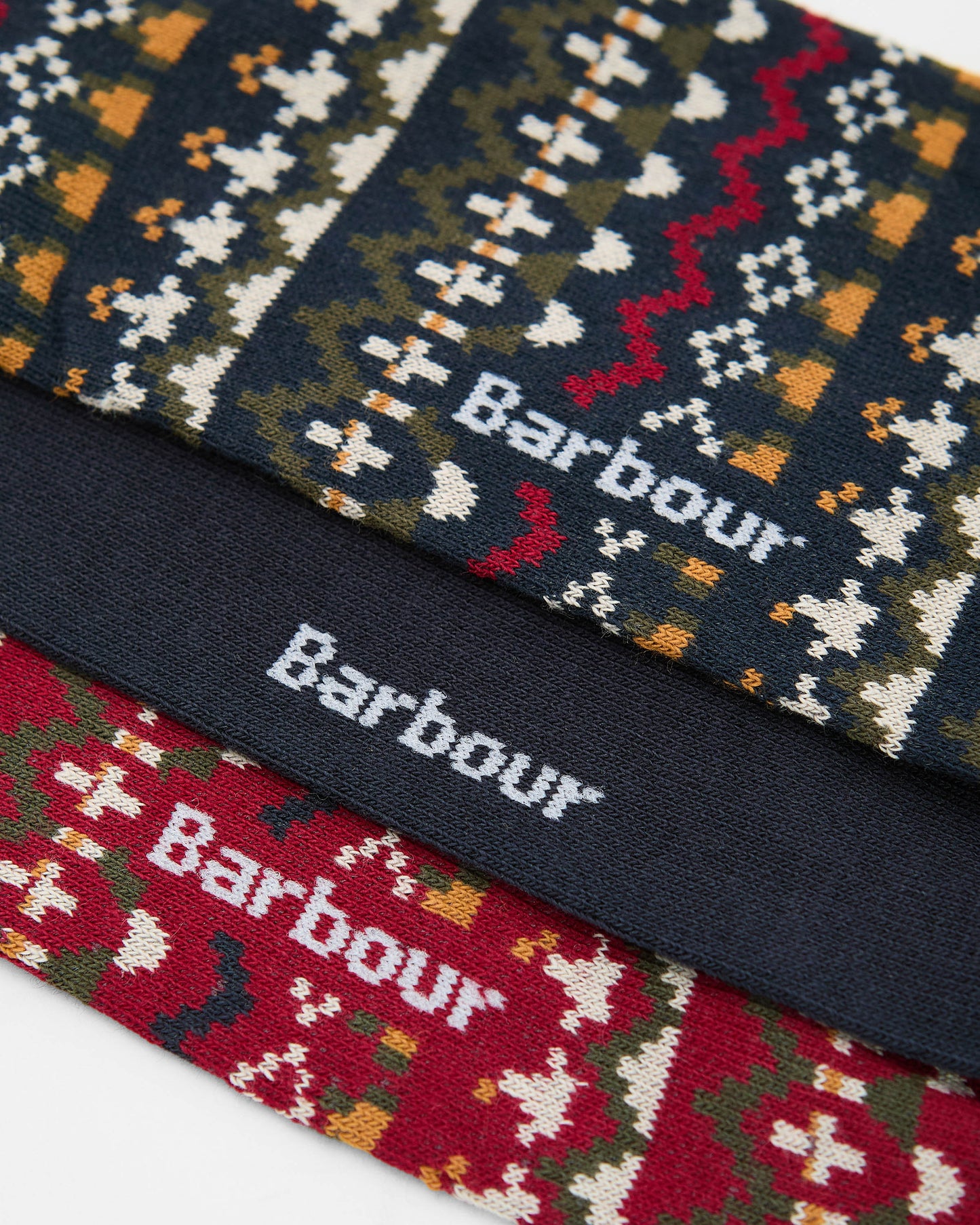 Barbour Marlow Mens Fair Isle Sock Gift Box - Olive