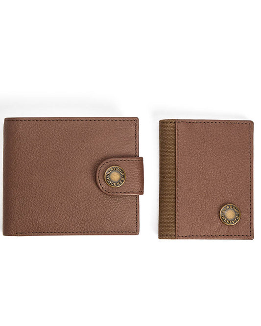 Barbour Padbury Mens Leather Gift Set - Brown
