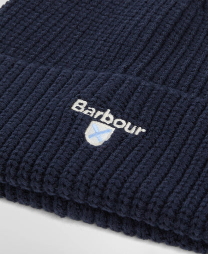 Barbour Cascade Mens Beanie & Scarf Set - Navy