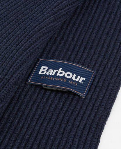 Barbour Cascade Mens Beanie & Scarf Set - Navy