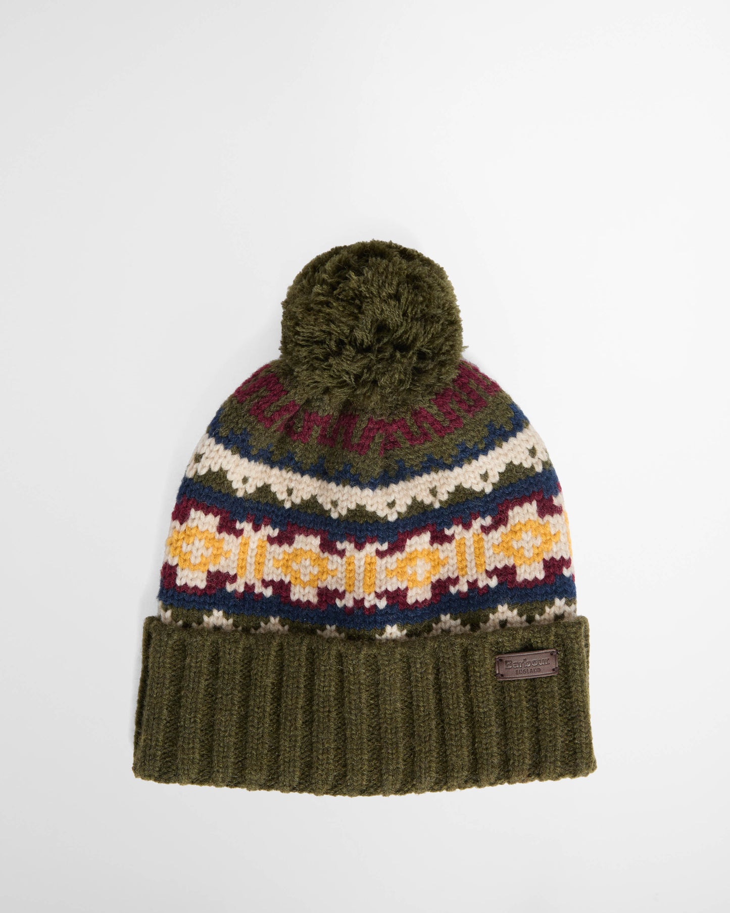 Barbour Kane Mens Knitted Beanie & Scarf Gift Set - Dark Olive
