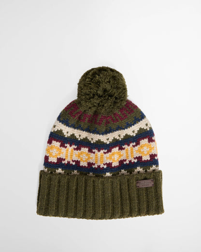 Barbour Kane Mens Knitted Beanie & Scarf Gift Set - Dark Olive