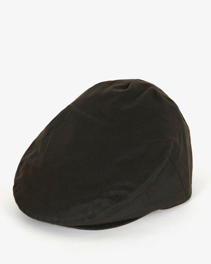 Barbour Mens Wax Flat Cap - Olive