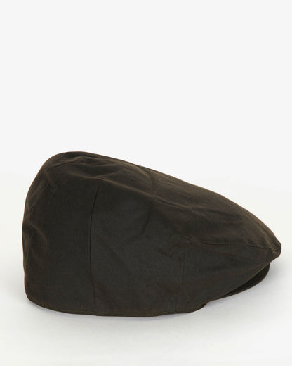Barbour Mens Wax Flat Cap - Olive