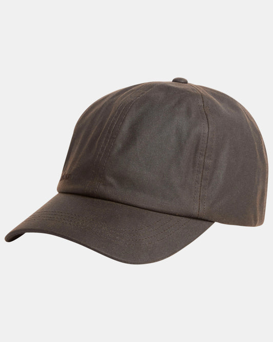 Barbour Mens Wax Sports Cap - Dark Brown | CHO | Designer Mens Baseball Caps