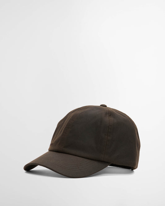 Barbour Mens Wax Sports Cap - Dark Brown | CHO | Designer Mens Baseball Caps