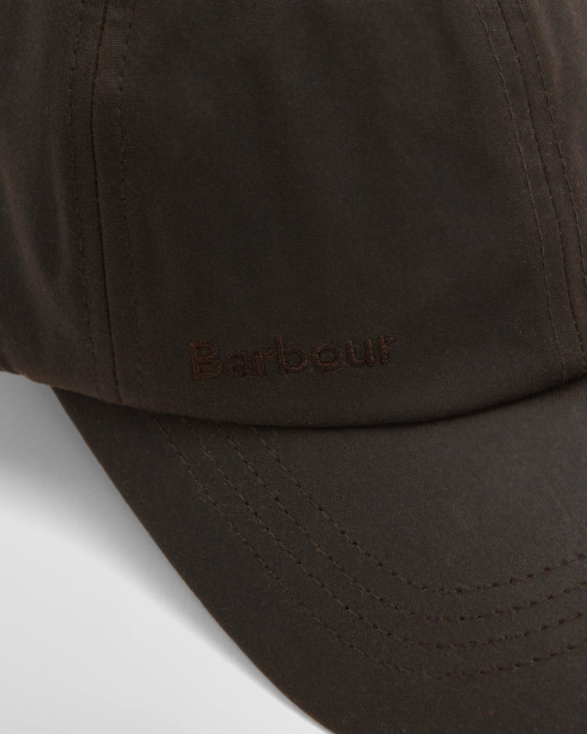 Barbour Mens Wax Sports Cap - Dark Brown | CHO | Designer Mens Baseball Caps