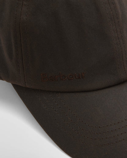 Barbour Mens Wax Sports Cap - Dark Brown | CHO | Designer Mens Baseball Caps
