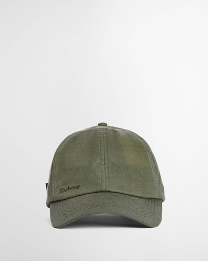 Barbour Mens Wax Sports Cap - Light Moss | CHO | Designer Mens Baseball Caps