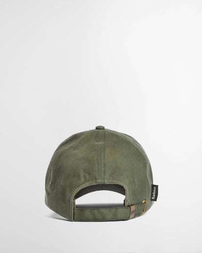 Barbour Mens Wax Sports Cap - Light Moss | CHO | Designer Mens Baseball Caps