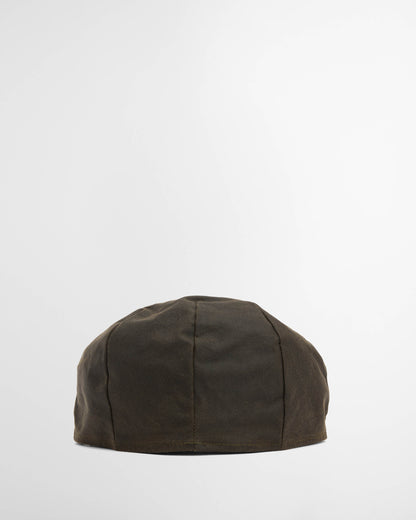 Barbour Cheviot Mens Wax Flat Cap - Olive | CHO | Designer Mens Flat Caps