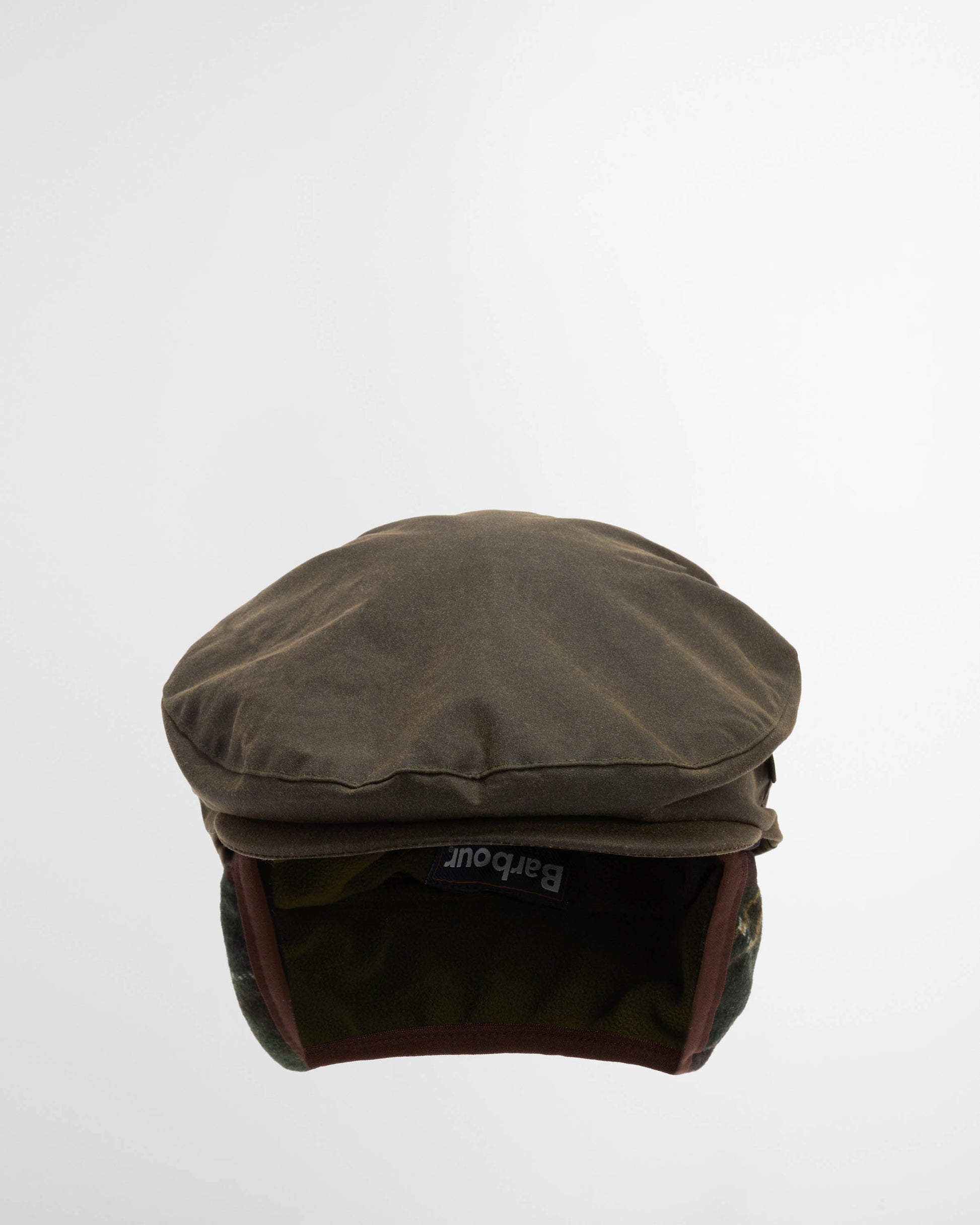 Barbour Cheviot Mens Wax Flat Cap - Olive | CHO | Designer Mens Flat Caps