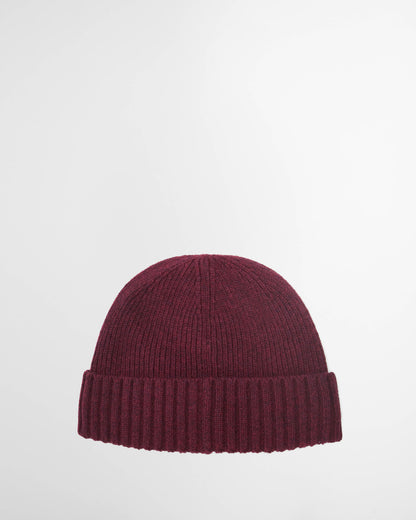 Barbour Carlton Mens Beanie - Bordeaux | CHO | Designer Mens Beanies