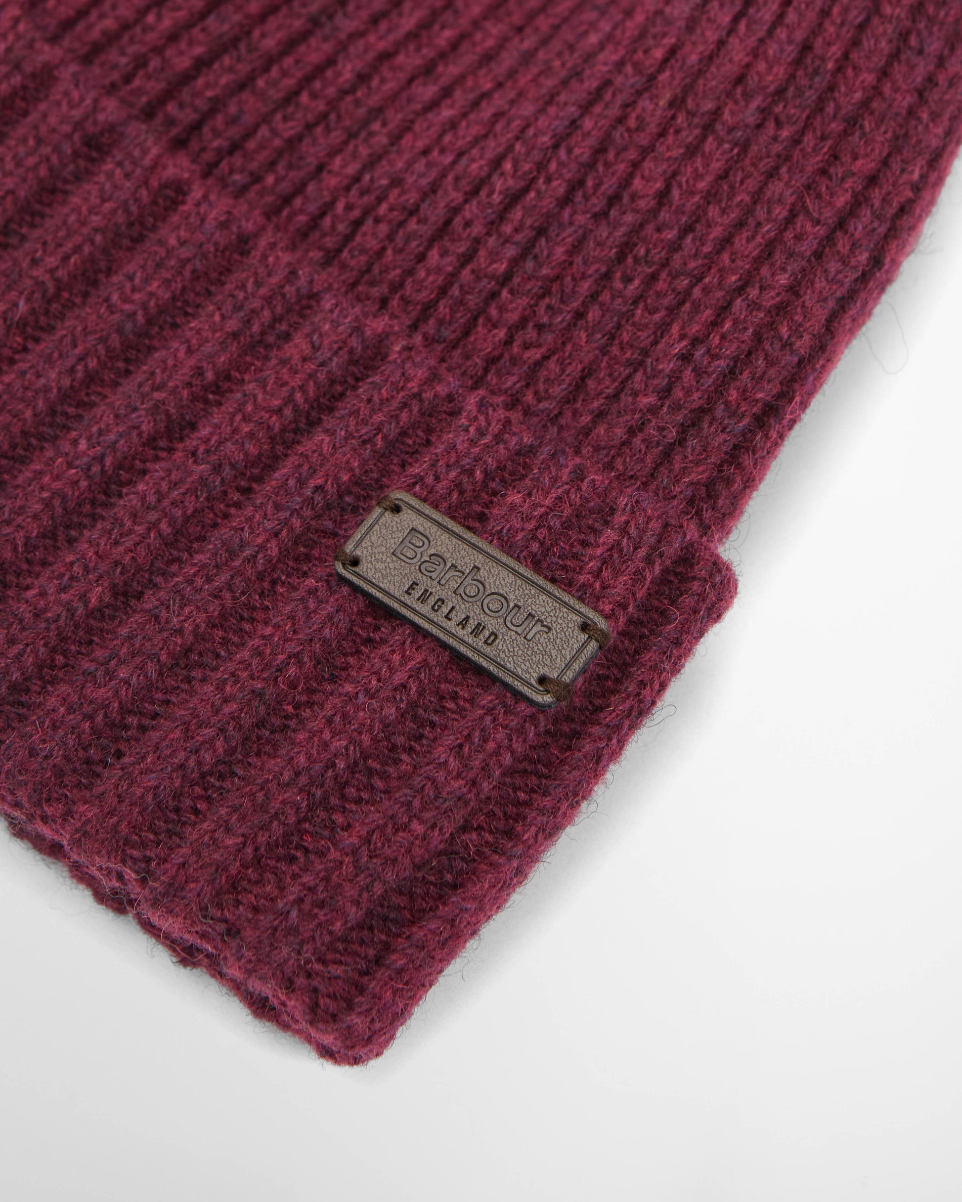Barbour Carlton Mens Beanie - Bordeaux | CHO | Designer Mens Beanies