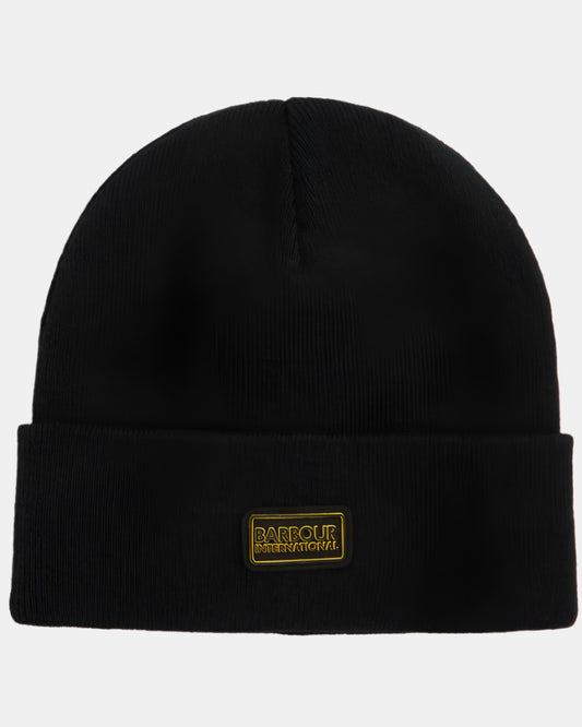 Barbour International Sensor Legacy Mens Beanie - Black/Shadow