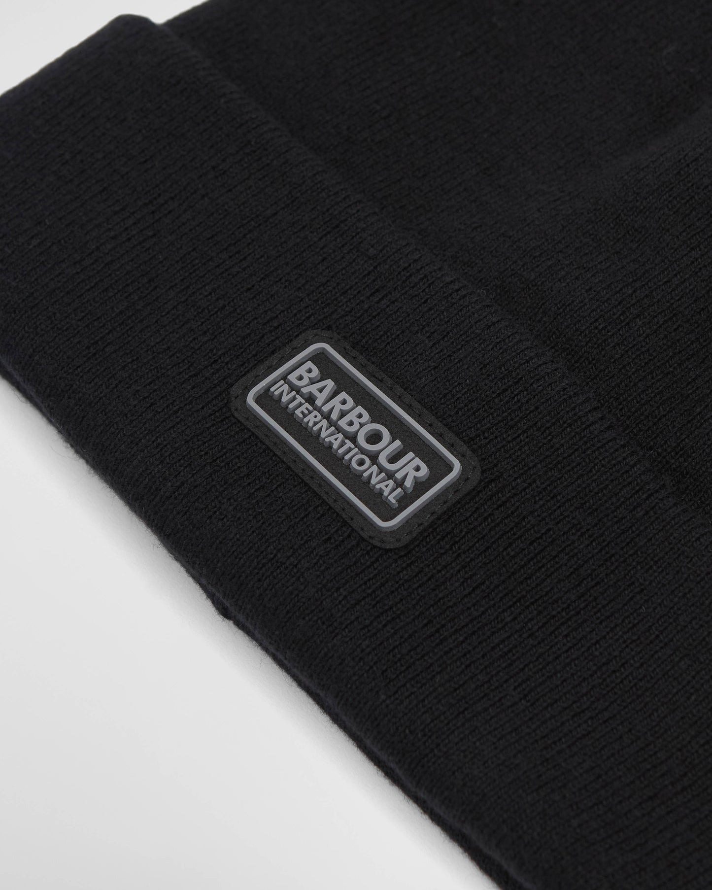 Barbour International Sensor Legacy Mens Beanie - Black/Gunmetal | CHO | Designer Mens Hats