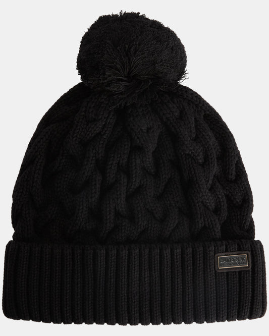 Barbour International Drift Mens Cable Beanie - Black/Gunmetal