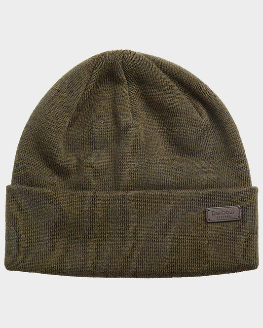 Barbour Healey Mens Beanie - Mid Olive | CHO | Designer Mens Hats