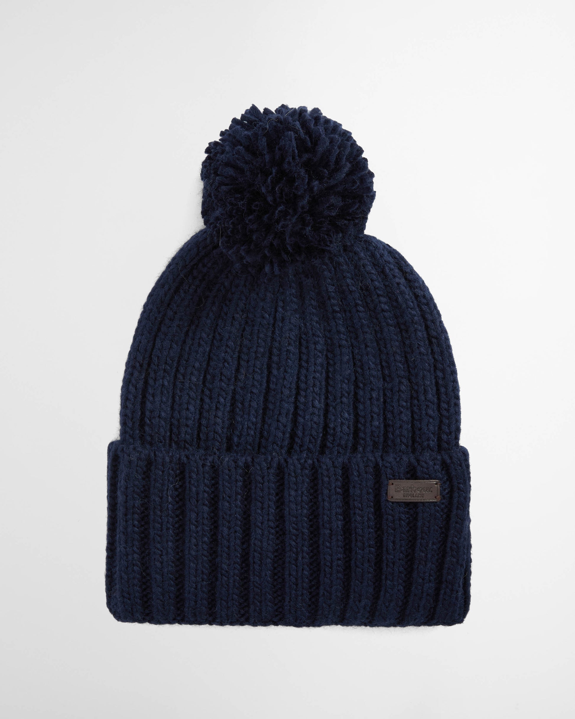 Barbour Kelson Mens Pom Beanie Hat - Navy | CHO | Designer Mens Beanies