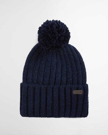 Barbour Kelson Mens Pom Beanie Hat - Navy | CHO | Designer Mens Beanies