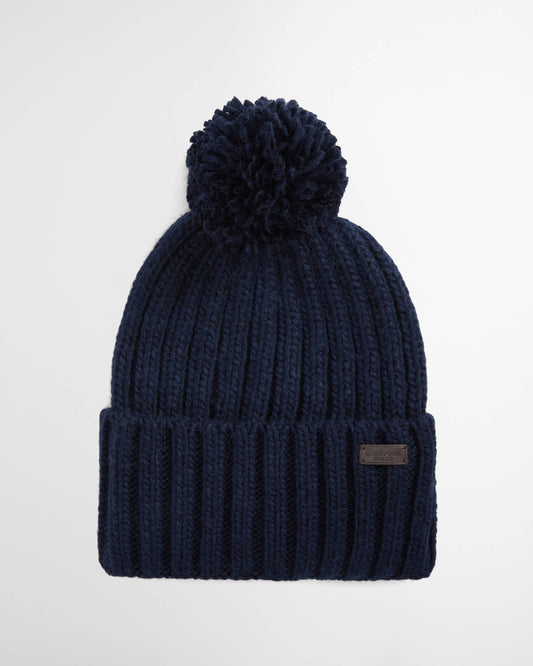 Barbour Kelson Mens Pom Beanie Hat - Navy | CHO | Designer Mens Beanies