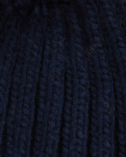 Barbour Kelson Mens Pom Beanie Hat - Navy | CHO | Designer Mens Beanies