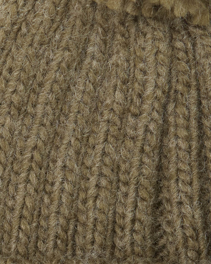 Barbour Kelson Mens Pom Beanie Hat - Olive
