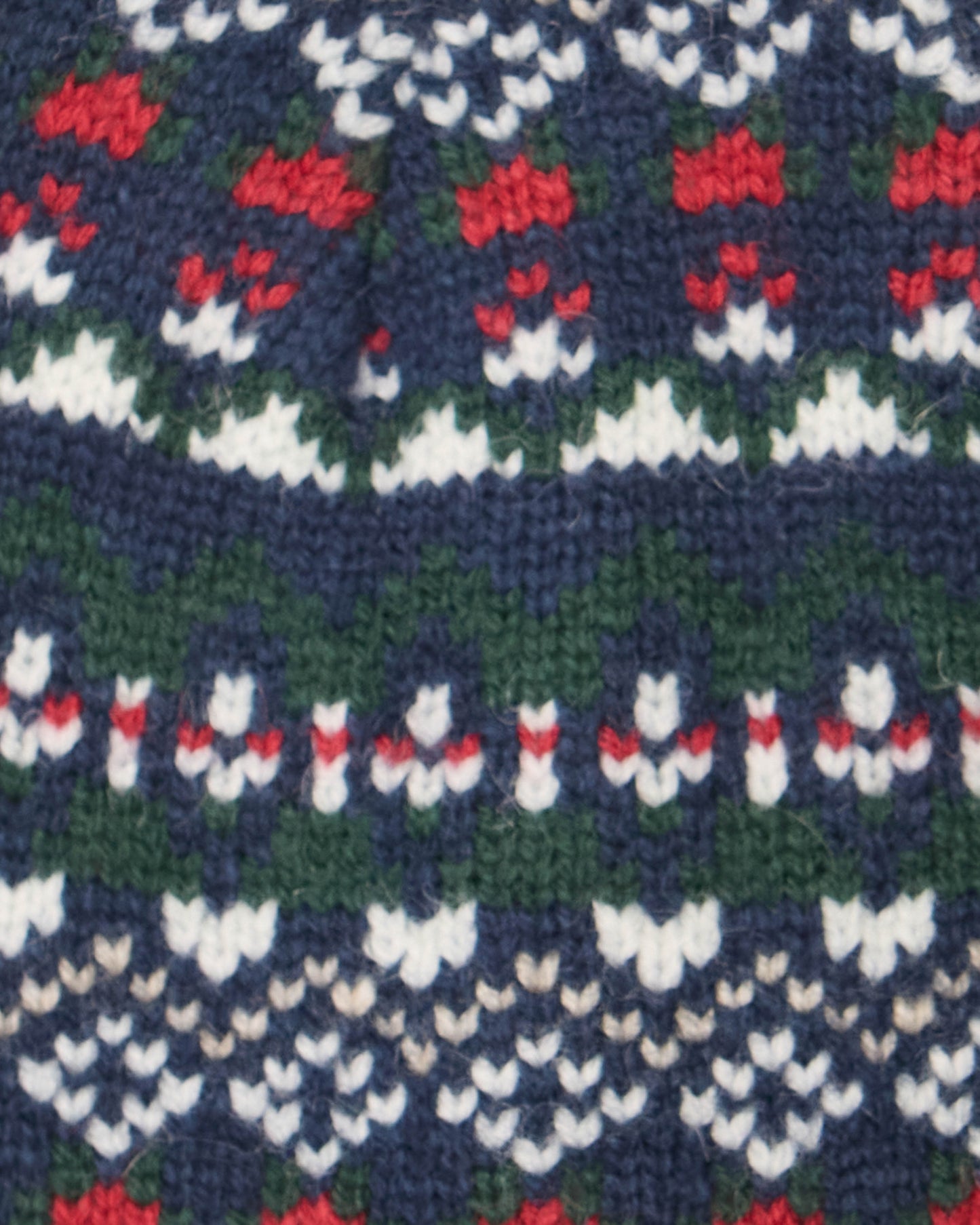Barbour Marlow Mens Fair Isle Pom Beanie Hat - Navy/Evergreen