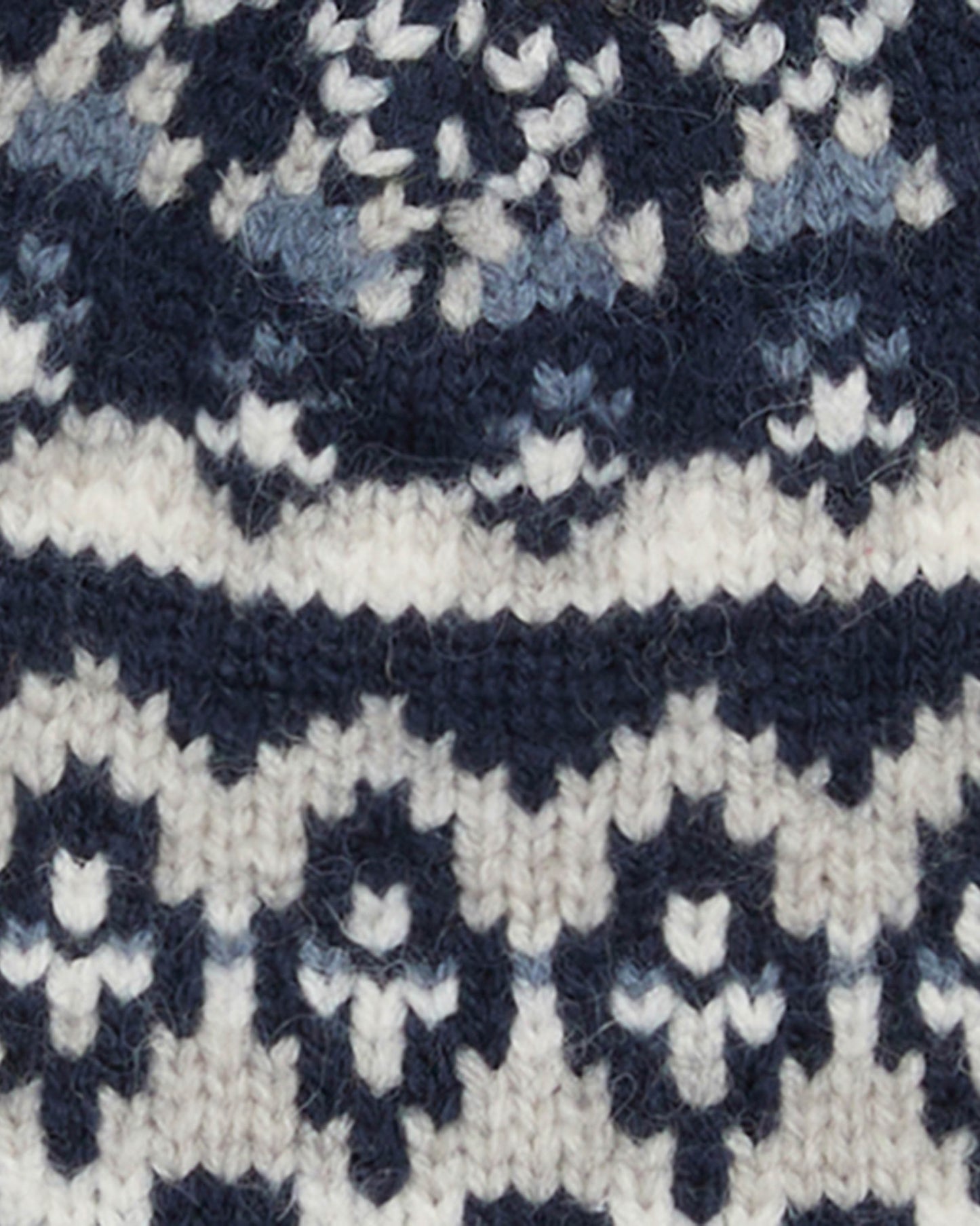 Barbour Marlow Mens Fair Isle Pom Beanie Hat Navy